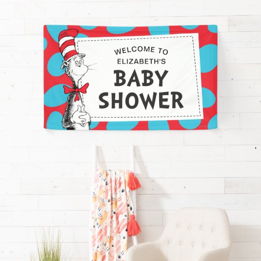 Dr. Seuss | Kat in het Pet Baby shower Spandoek (Insitu)
