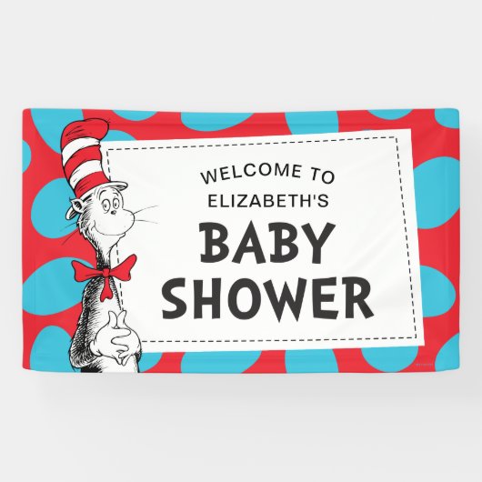 Dr. Seuss | Kat in het Pet Baby shower Spandoek (Horizontaal)