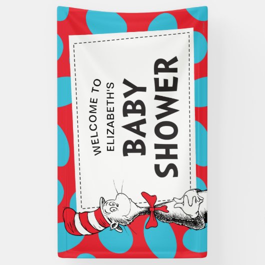 Dr. Seuss | Kat in het Pet Baby shower Spandoek (Verticaal)