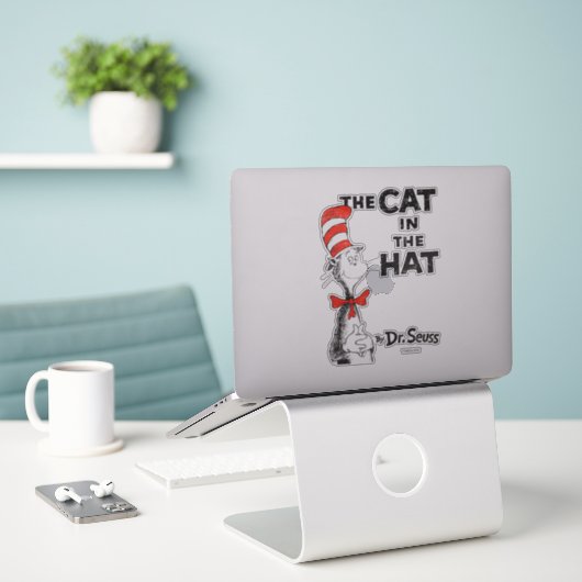 Dr. Seuss| Kat in het Pet-boek Sticker (Laptop op bureau)