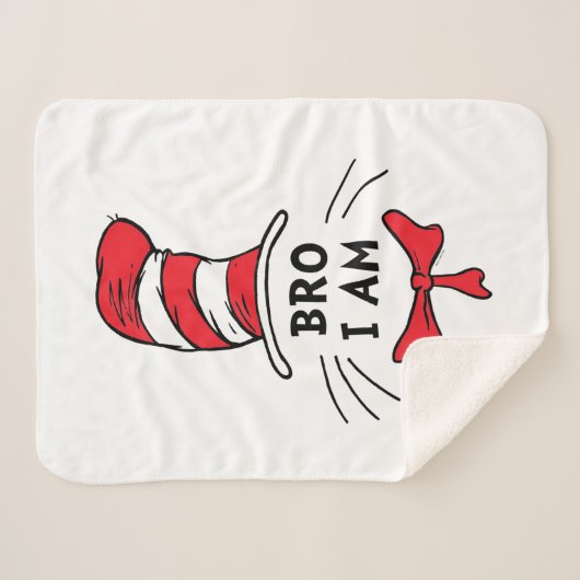 Dr. Seuss | Kat in het Pet - Broer Sherpa Deken (Voorkant (horizontaal))