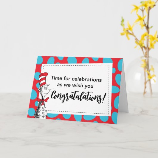 Dr. Seuss | Kat in het Pet gefeliciteerd Kaart (Gele Bloem)