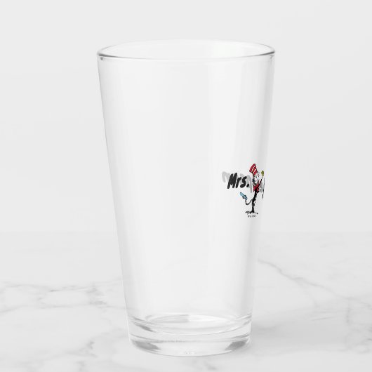 Dr. Seuss | Kat in het Pet Getrokken Naam Glas (Rechts)