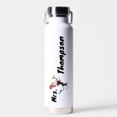 Dr. Seuss | Kat in het Pet Getrokken Naam Waterfles (Voorkant)