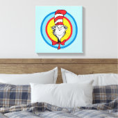 Dr. Seuss | Kat in het Pet Hoofd Graphic Canvas Afdruk (Insitu (Slaapkamer))