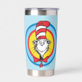 Dr. Seuss | Kat in het Pet Hoofd Graphic Geïsoleerde Drinkbeker (Links)