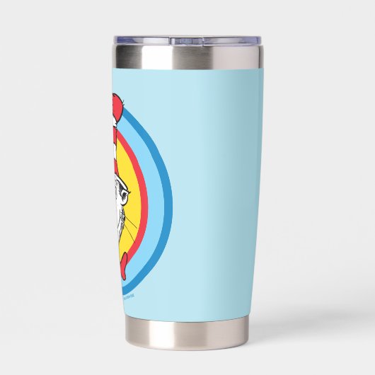 Dr. Seuss | Kat in het Pet Hoofd Graphic Geïsoleerde Drinkbeker (Achterkant)