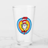 Dr. Seuss | Kat in het Pet Hoofd Graphic Glas (Voorkant)