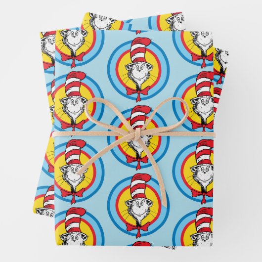 Dr. Seuss | Kat in het Pet Hoofd Graphic Inpakpapier Vel (In situ)