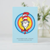 Dr. Seuss | Kat in het Pet Hoofd Graphic Kaart (Staand voorkant)
