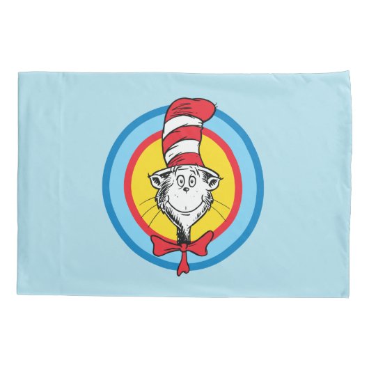 Dr. Seuss | Kat in het Pet Hoofd Graphic Kussensloop (Achterkant-Links)