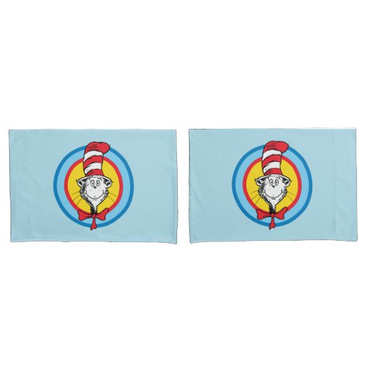 Dr. Seuss | Kat in het Pet Hoofd Graphic Kussensloop (Voorkant-Set)