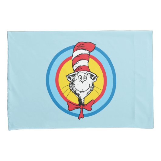 Dr. Seuss | Kat in het Pet Hoofd Graphic Kussensloop (Voorkant-Rechts)