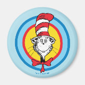 Dr. Seuss | Kat in het Pet Hoofd Graphic Magneet (Voorkant)