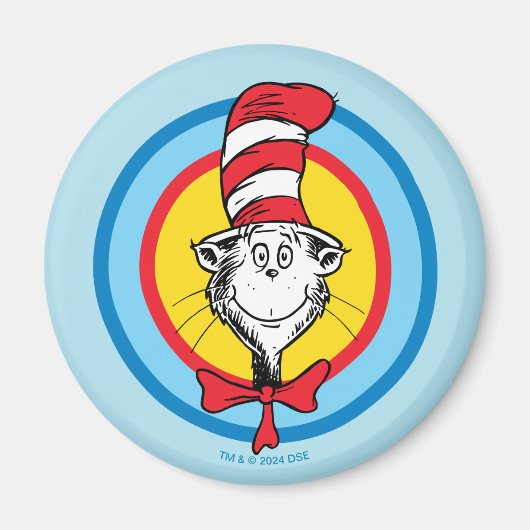 Dr. Seuss | Kat in het Pet Hoofd Graphic Magneet (Voorkant)