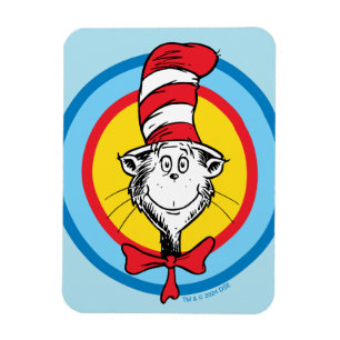Dr. Seuss   Kat in het Pet Hoofd Graphic Magneet