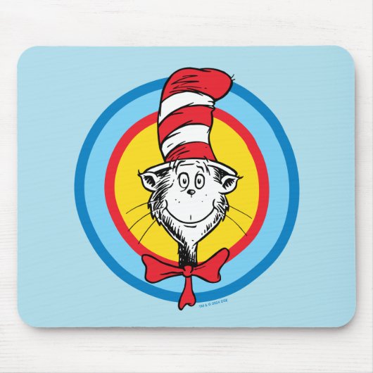 Dr. Seuss | Kat in het Pet Hoofd Graphic Muismat (Voorkant)