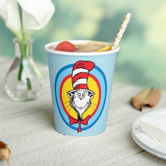 Dr. Seuss | Kat in het Pet Hoofd Graphic Papieren Bekers (Insitu)