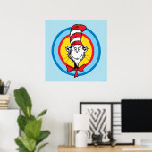 Dr. Seuss | Kat in het Pet Hoofd Graphic Poster (Thuiskantoor)