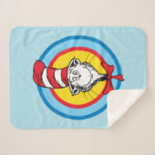 Dr. Seuss | Kat in het Pet Hoofd Graphic Sherpa Deken (Voorkant (horizontaal))