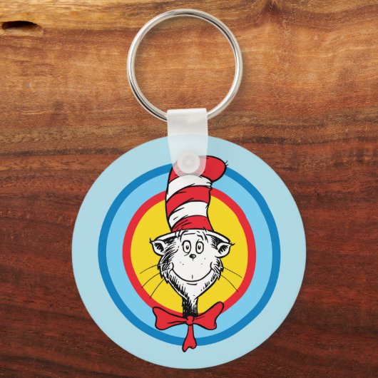 Dr. Seuss | Kat in het Pet Hoofd Graphic Sleutelhanger (Voorkant)