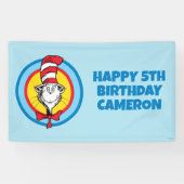 Dr. Seuss | Kat in het Pet Hoofd Graphic Spandoek (Horizontaal)