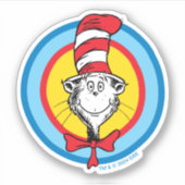 Dr. Seuss | Kat in het Pet Hoofd Graphic Sticker (Voorkant)
