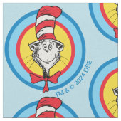 Dr. Seuss | Kat in het Pet Hoofd Graphic Stof (Close Up)