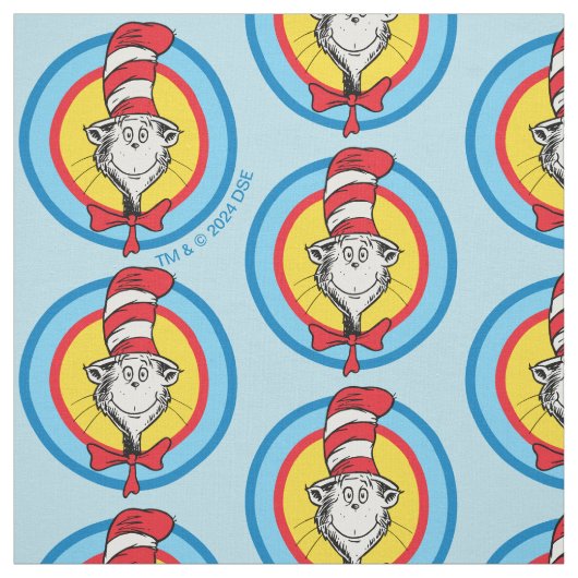 Dr. Seuss | Kat in het Pet Hoofd Graphic Stof (Swatch)