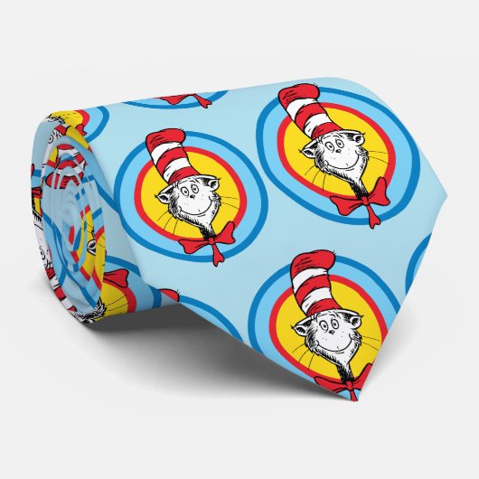 Dr. Seuss | Kat in het Pet Hoofd Graphic Stropdas (Opgerold)