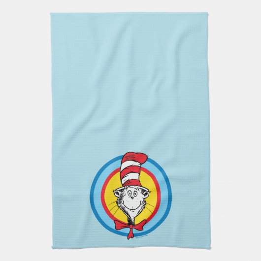 Dr. Seuss | Kat in het Pet Hoofd Graphic Theedoek (Verticaal)