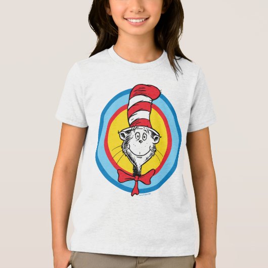 Dr. Seuss | Kat in het Pet Hoofd Graphic Tri-Blend Shirt (Voorkant)