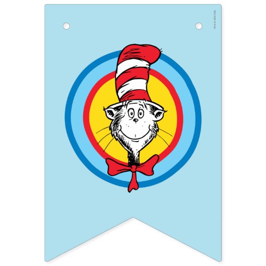 Dr. Seuss | Kat in het Pet Hoofd Graphic Vlaggetjes (Eerste vlag)