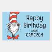 Dr. Seuss | Kat in het Pet Hoofd -  Rechthoekige Sticker (Voorkant)