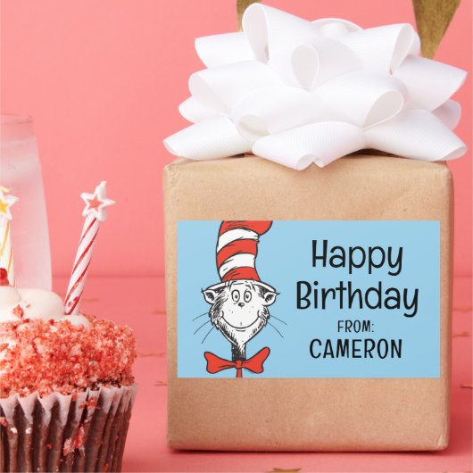 Dr. Seuss | Kat in het Pet Hoofd -  Rechthoekige Sticker (Feest)