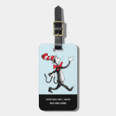 Dr. Seuss | Kat in het Pet Kattenwandeling Bagagelabel (Voorkant verticaal)