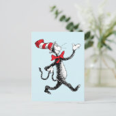 Dr. Seuss | Kat in het Pet Kattenwandeling Briefkaart (Staand voorkant)
