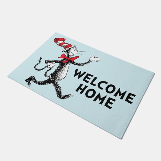Dr. Seuss | Kat in het Pet Kattenwandeling Deurmat (Schuin)