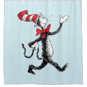 Dr. Seuss | Kat in het Pet Kattenwandeling Douchegordijn (Voorkant)
