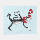 Dr. Seuss | Kat in het Pet Kattenwandeling Fleece Deken (Voorkant (Horizontaal))