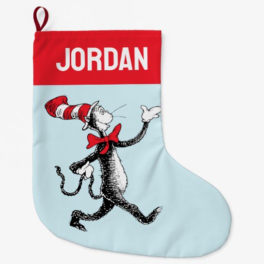 Dr. Seuss | Kat in het Pet Kattenwandeling Grote Kerstsok (Voorkant)