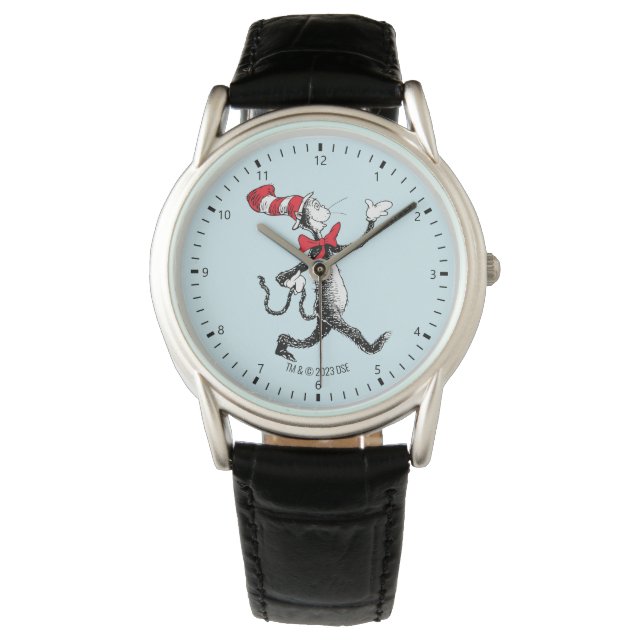 Dr. Seuss | Kat in het Pet Kattenwandeling Horloge (Voorkant)