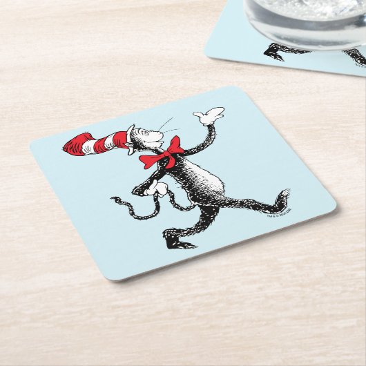 Dr. Seuss | Kat in het Pet Kattenwandeling Kartonnen Onderzetters (Schuin)