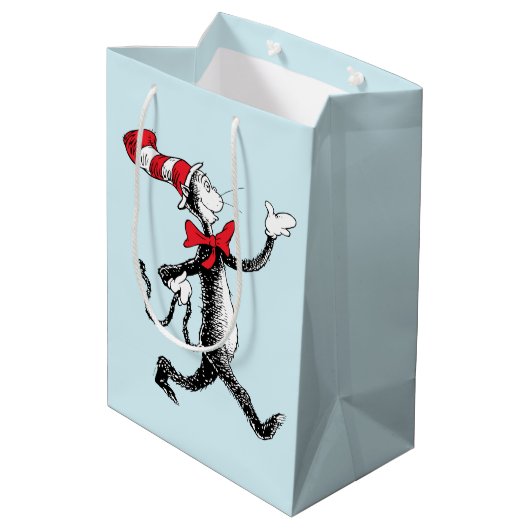 Dr. Seuss | Kat in het Pet Kattenwandeling Medium Cadeauzakje (Achterkant Gekanteld)