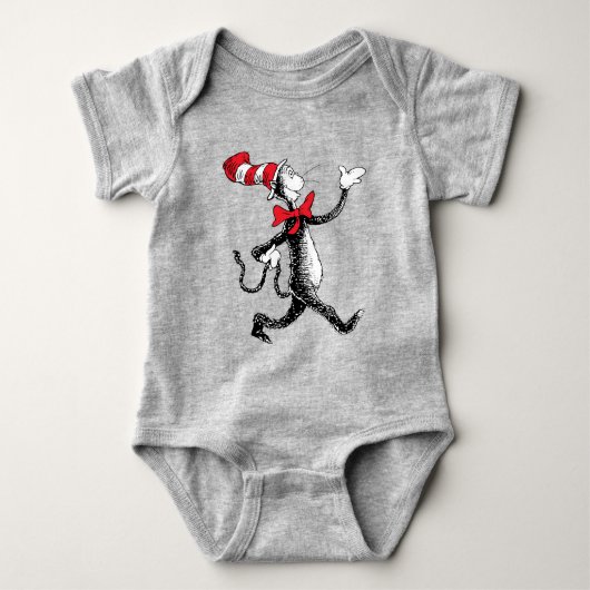 Dr. Seuss | Kat in het Pet Kattenwandeling Romper (Voorkant)
