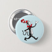 Dr. Seuss | Kat in het Pet Kattenwandeling Ronde Button 5,7 Cm (Voorkant /achterkant)
