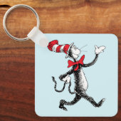 Dr. Seuss | Kat in het Pet Kattenwandeling Sleutelhanger (Voorkant)