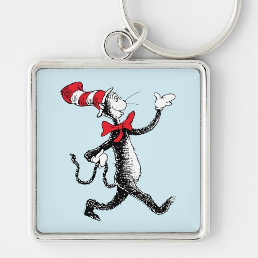 Dr. Seuss | Kat in het Pet Kattenwandeling Sleutelhanger (Voorkant)