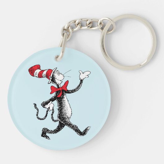 Dr. Seuss | Kat in het Pet Kattenwandeling Sleutelhanger (Achterkant)
