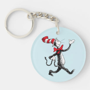 Dr. Seuss   Kat in het Pet Kattenwandeling Sleutelhanger